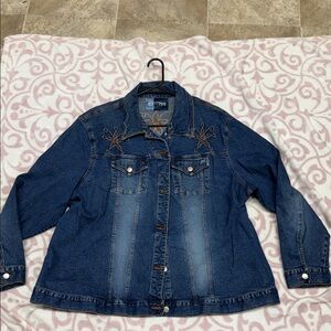 Stylish Embroidered Denim Jacket